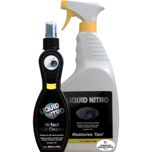 Liquid Nitro bowling ball cleaner. One 6 ounce bottle and one 32 ounce bottle. USBC Approved.